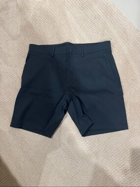 Outdoor Voices Black Flat-Front Performance Shorts